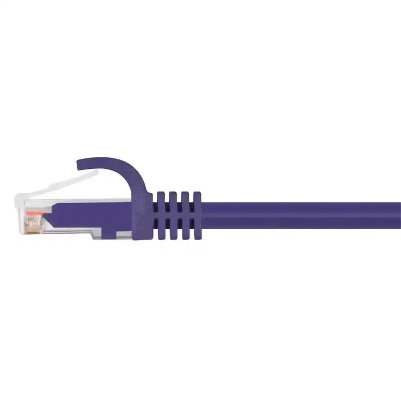 Monoprice Cat6 Ethernet Patch Cable - 5 Feet - Purple | Network Internet Cord - RJ45, Stranded, 550Mhz, UTP, Pure Bare Copper Wire, 24AWG - Flexboot