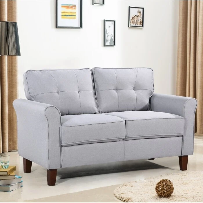 Kouchouk 54.5 Linen Flared Arm Loveseat
