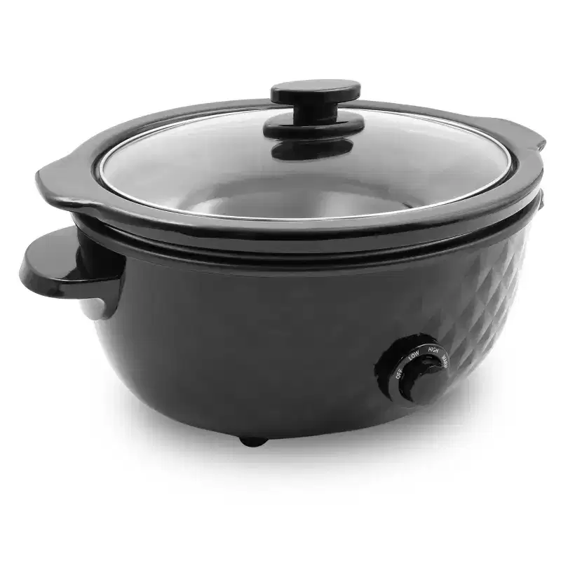 Elite Cuisine 6qt Diamont Slow Cooker - Black