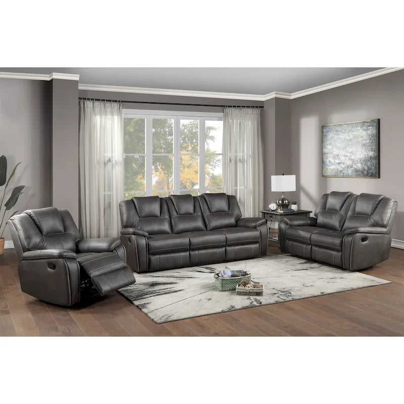 Steve Silver Kameryn Faux Leather Reclining 3-Piece Set