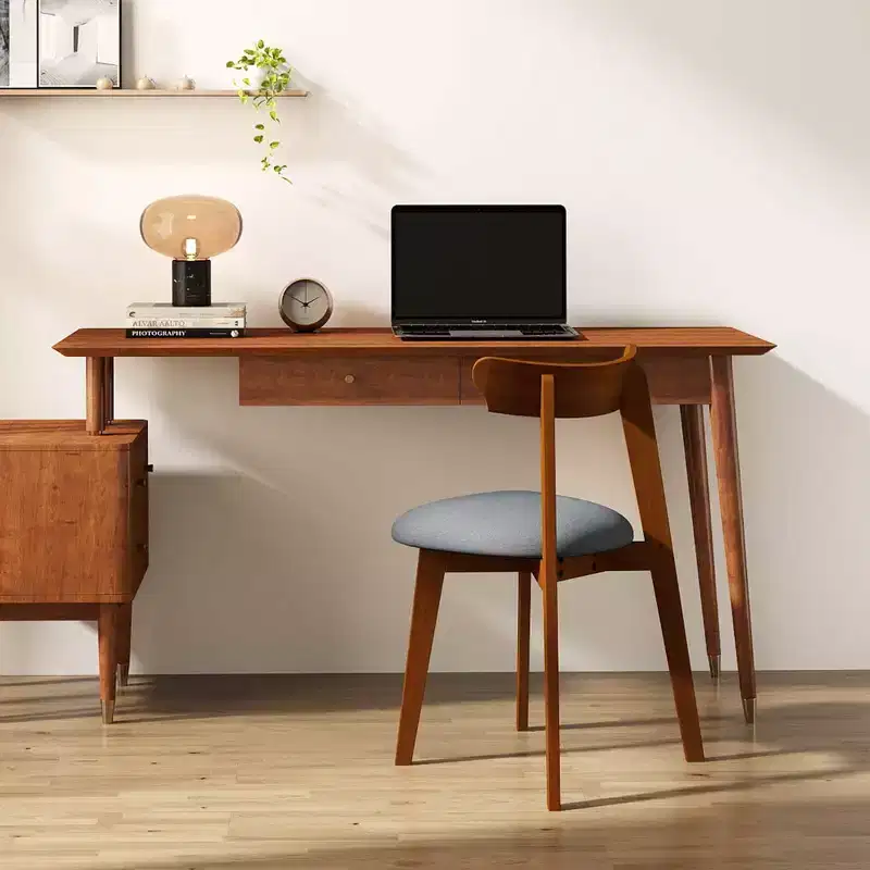 Costway Wood Dining Chairs Set of 2/4 with Rubber Wood Frame Padded Seat & Curved Backrest