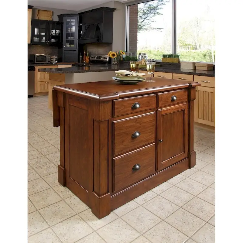 Rustic Cherry Kitchen Island