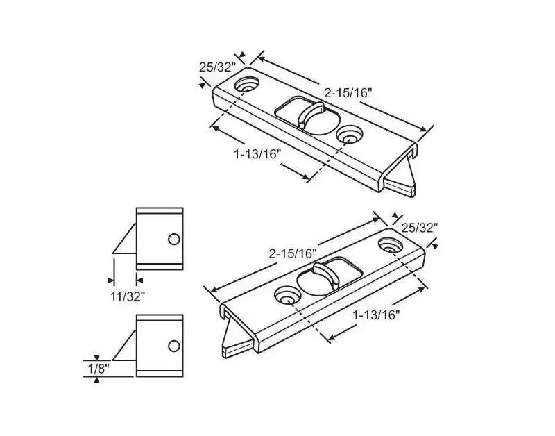 Brixwell Tilt Latch Set, Plastic Material, Left And Right Hand, 2-15/16 Length, White Finish