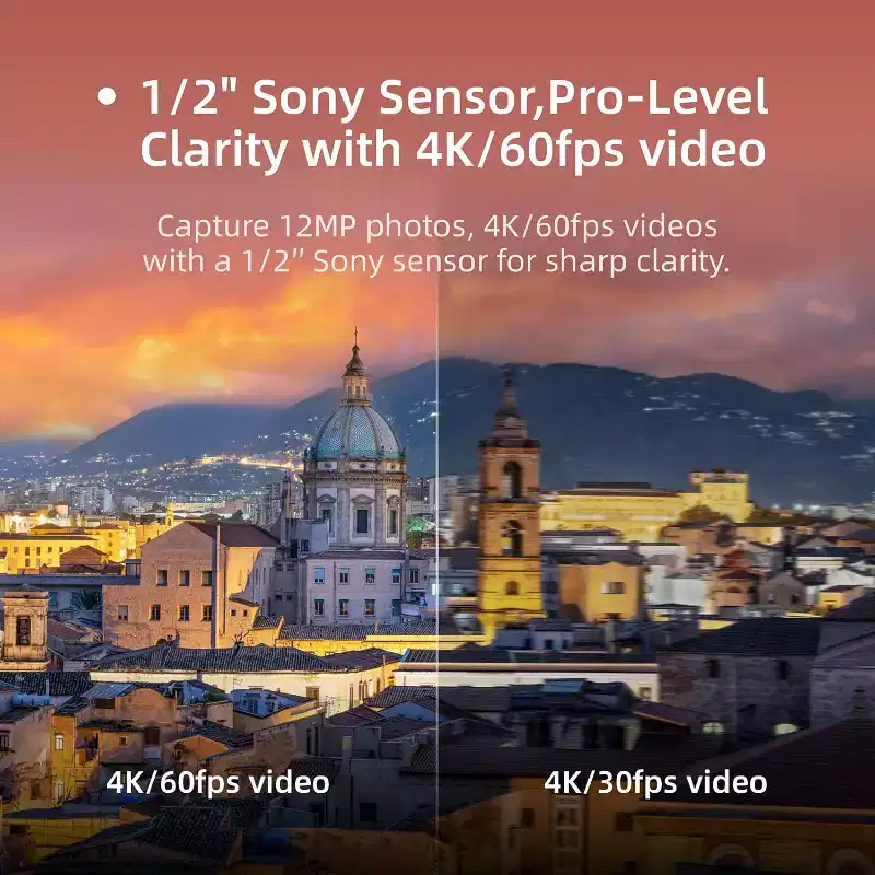 Skyrover S1 Mini Drone Camera 4K/60fps Video, 48MP Photo, 8K Image Quality, 3-Axis Gimbal Stabilization, 39,000ft Video Transmission, 40-Min Flight