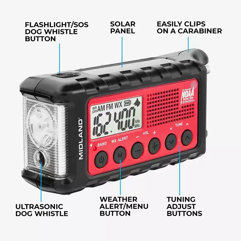 Midland ER310 Portable Emergency Crank Weather Radio - ER310