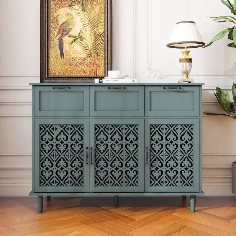 3 Door 3 Drawer Cabinet American Furniture Suitable for Living Room