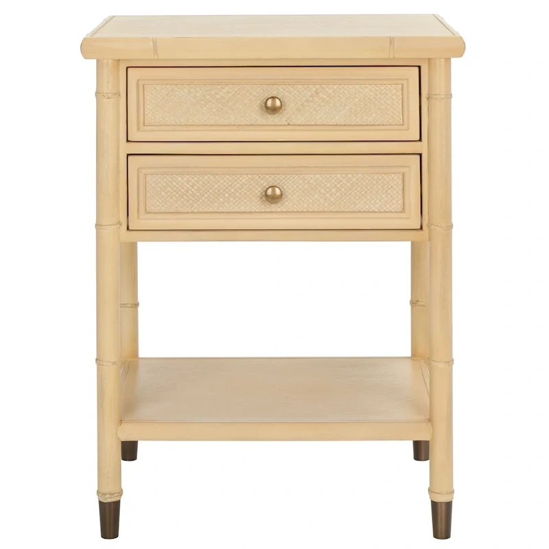 SAFAVIEH Dessa 2-Drawer 1-Shelf Accent Table. - 21 W x 18 D x 27 H - 21Wx18Dx27H
