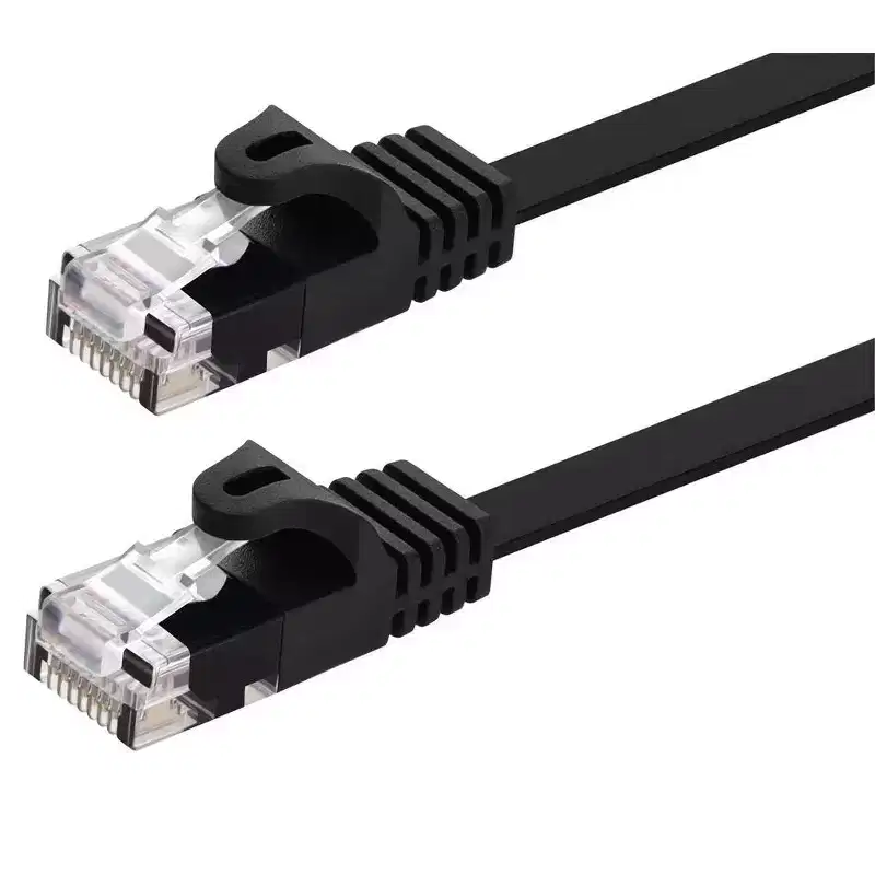 Monoprice Cat5e Ethernet Patch Cable - 0.5 Feet - Black | Network Internet Cord - RJ45, Flat,Stranded, 350Mhz, UTP, Pure Bare Copper Wire, 30AWG