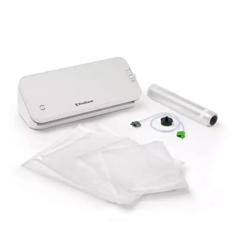 FoodSaver Select Vacuum Sealer with Bags and Roll Oatmilk VS2120: 5-Year Warranty, Plastic, Spot Clean, 6.9 lbs, 17.9" Width