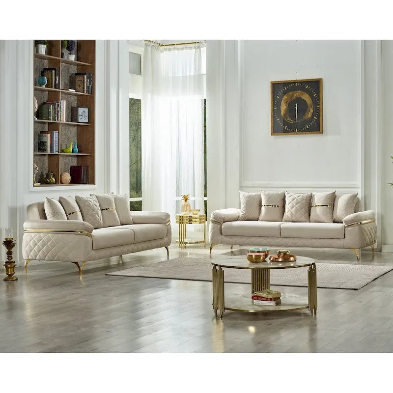 Orlando 2-Pieces One Sofa One Loveseat Living Room Set