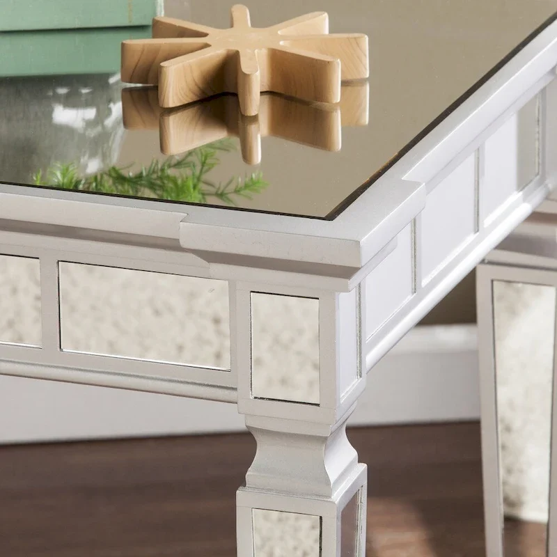 SEI Furniture Olivia Glam Mirrored Square Side Table