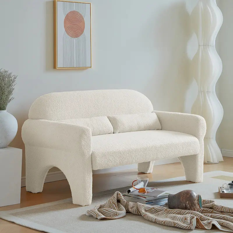 [VIDEO provided]modern boucle loveseat for Living room