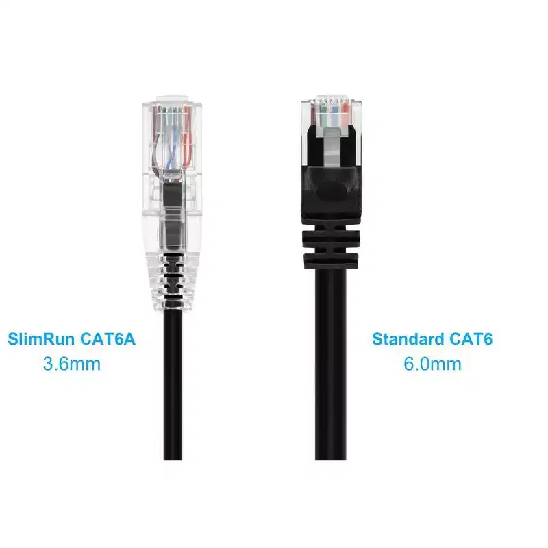 Monoprice Cat6 Ethernet Patch Cable - 1 Feet - Black | Network Internet Cord - Snagless RJ45 Stranded 550MHz UTP CMR Riser Rated Pure Bare Copper Wire