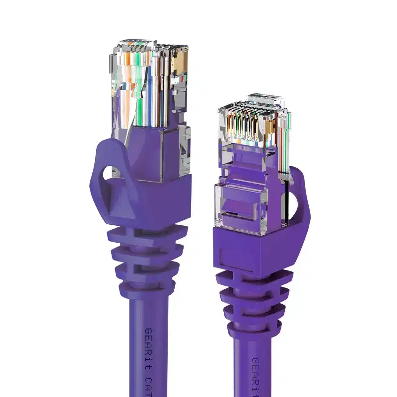 GEARit Flexible Soft Boot Cat6 Ethernet Patch Cable, Purple - 2ft