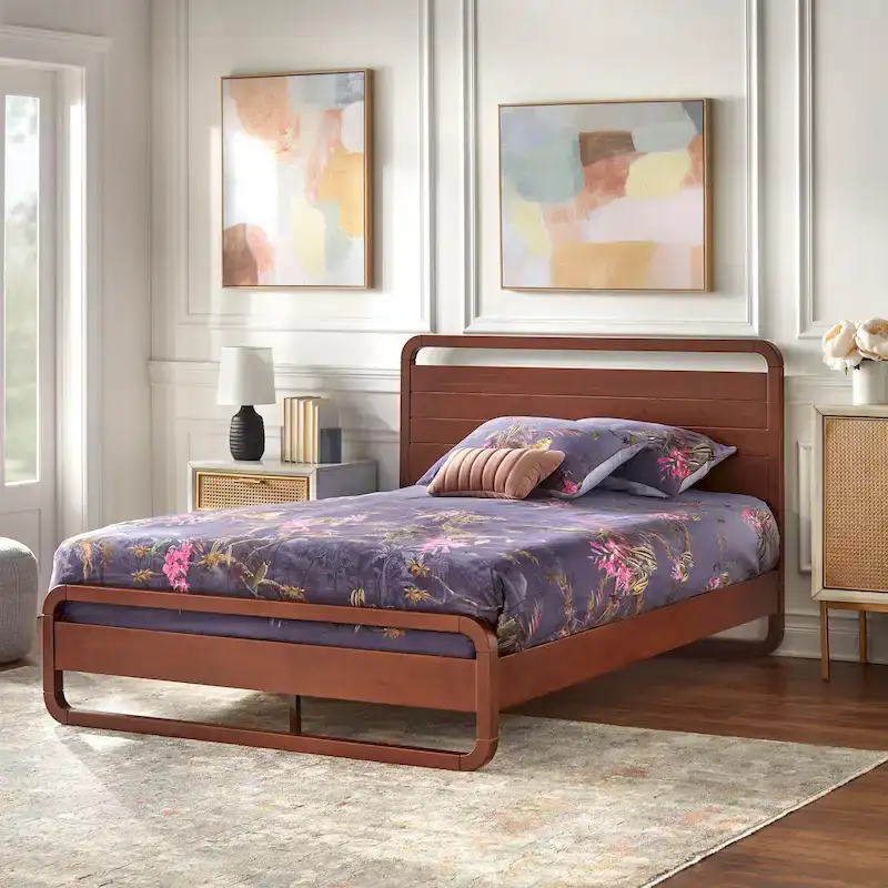 Simple Living Santos Solid Wood Queen Platform Bed