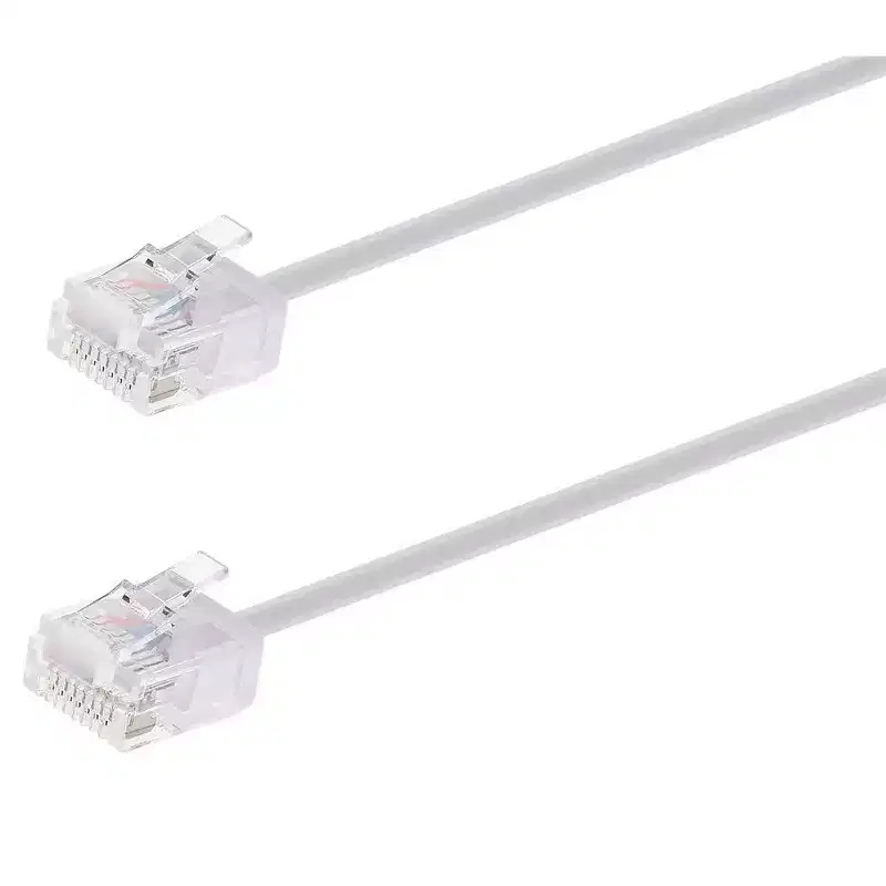 Monoprice Cat6 Ethernet Patch Cable - 1 Feet - White | Stranded, 550MHz, UTP, Pure Bare Copper Wire, 36AWG - Micro SlimRun Series