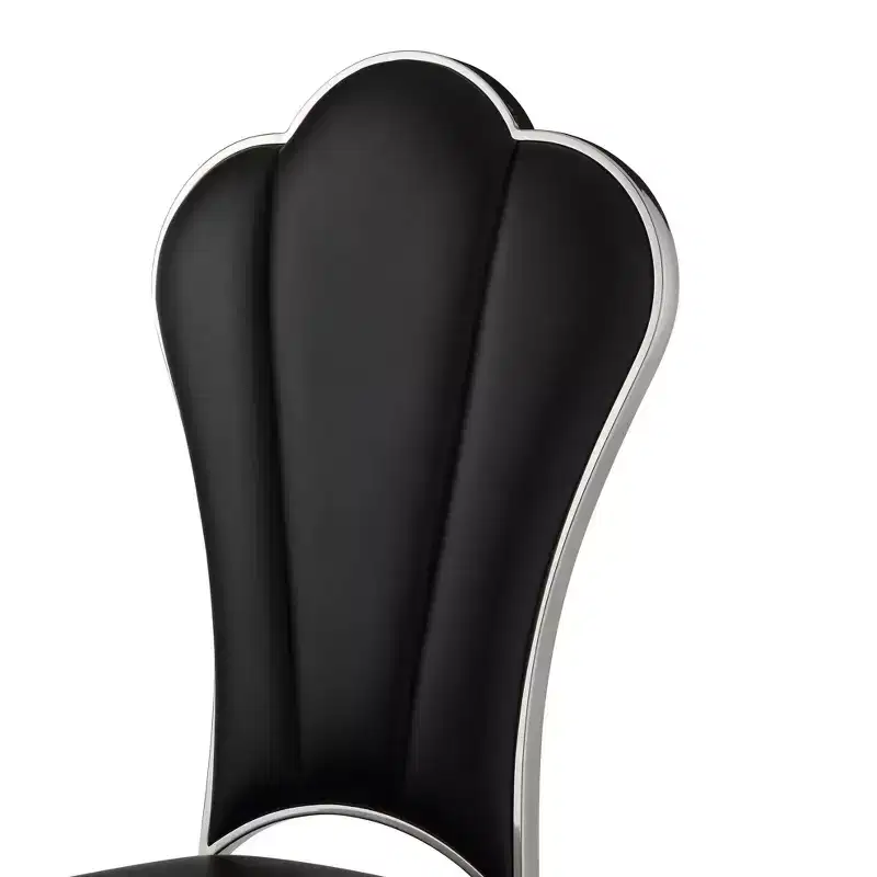Cyrene 20 Dining Chairs Black - Acme Furniture: Stainless Steel Frame, PU Upholstered, No Assembly Required