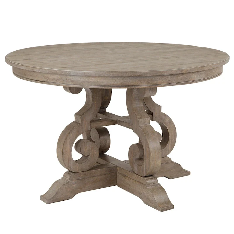 The Gray Barn Manderley Traditional Dove Tail Grey 48-inch Round Dining Table - dove tail grey - dove tail grey