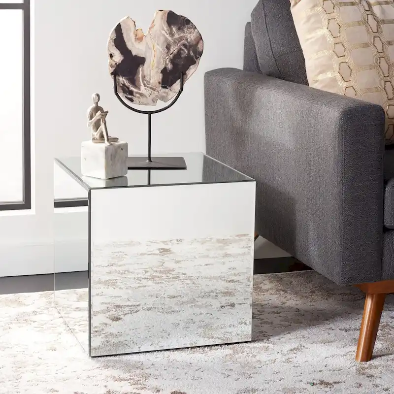 SAFAVIEH Hlin Mirrored Accent Table - 16 W x 16 D x 16 H - 16Wx16Dx16H