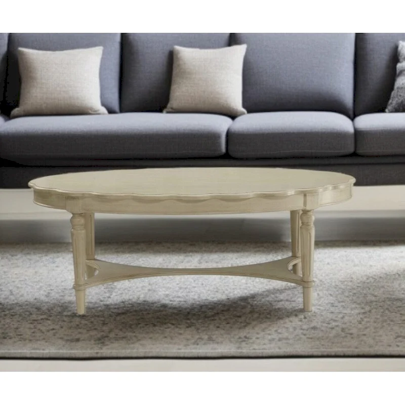 50 X 28 X 19 Antique White Coffee Table
