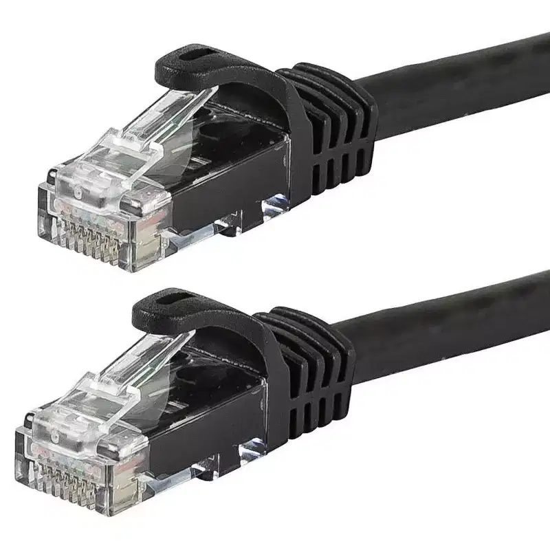 Monoprice Cat5e Ethernet Patch Cable - 7 Feet - Black | Network Internet Cord - Snagless RJ45, Stranded, 350Mhz, UTP, Pure Bare Copper Wire, 24AWG -