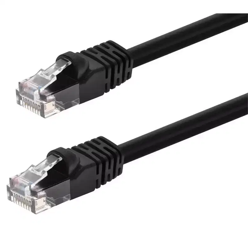 Monoprice Cat5e Ethernet Patch Cable - 30 Feet - Black | Network Internet Cord - RJ45, Stranded, 350Mhz, UTP, Pure Bare Copper Wire, 24AWG