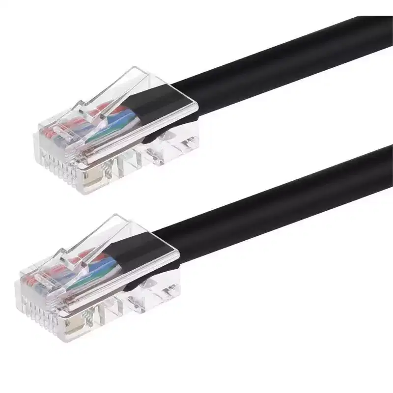 Monoprice Cat5e Ethernet Patch Cable - 7 Feet - Black | Network Internet Cord - RJ45, Stranded, 350Mhz, UTP, Pure Bare Copper Wire, 24AWG - Zeroboot