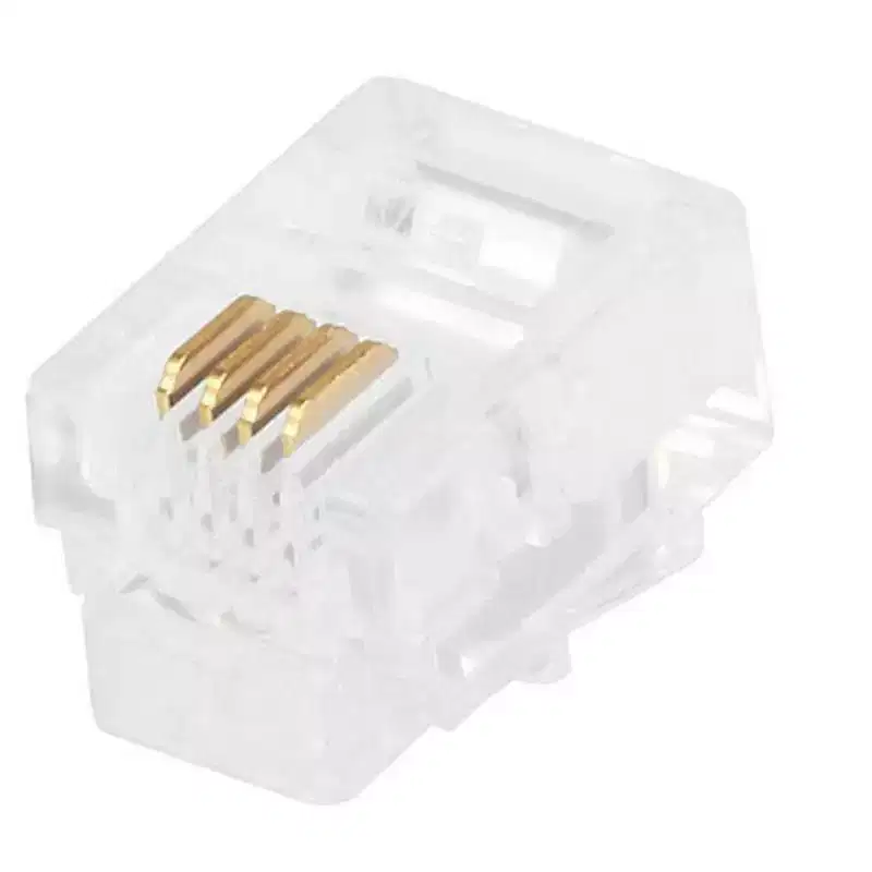 Monoprice 50-pcs RJ11 6P4C Plug for Flat Stranded Cable