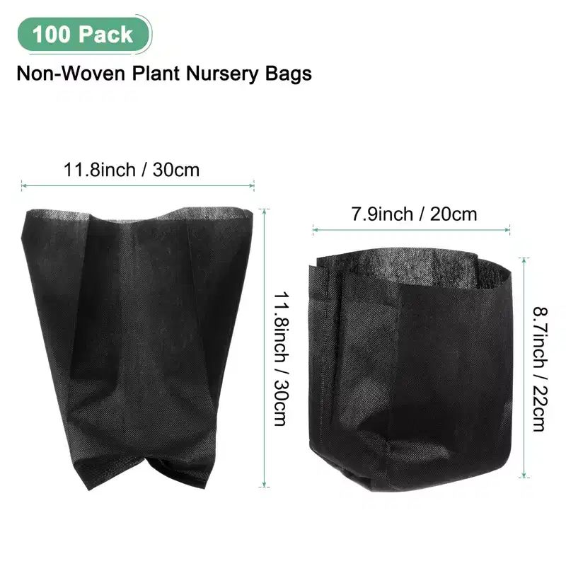 Unique Bargains Non-Woven Fabric Durable Multipurpose Plant Nursery Bags
