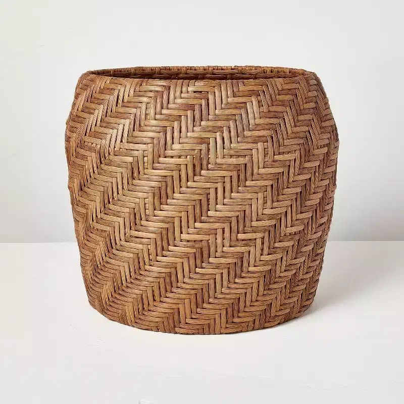 2pc Small Round Woven Patterned Outdoor Plant Basket 13.8" - Hearth & Hand™ with Magnolia
