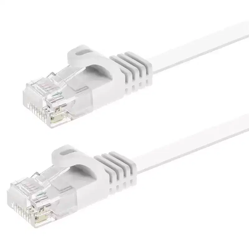 Monoprice Cat6 Ethernet Patch Cable - 14 Feet - White | Snagless RJ45, Flat, 550MHz, UTP, Pure Bare Copper Wire, 30AWG, For Network Internet Modem