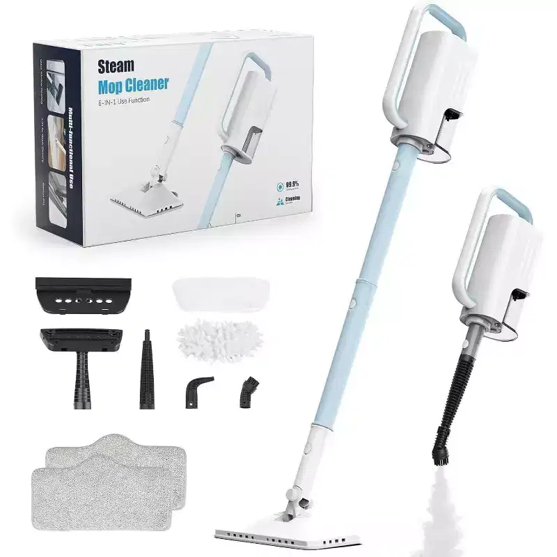 Teendow 6-in-1 Steam Mop, 1200W Steam Cleaner for Home, 2 Steam Modes, 400ML Water Tank, 23FT Cord, Multi-Surface Floor Steamer for Hardwood, Laminate