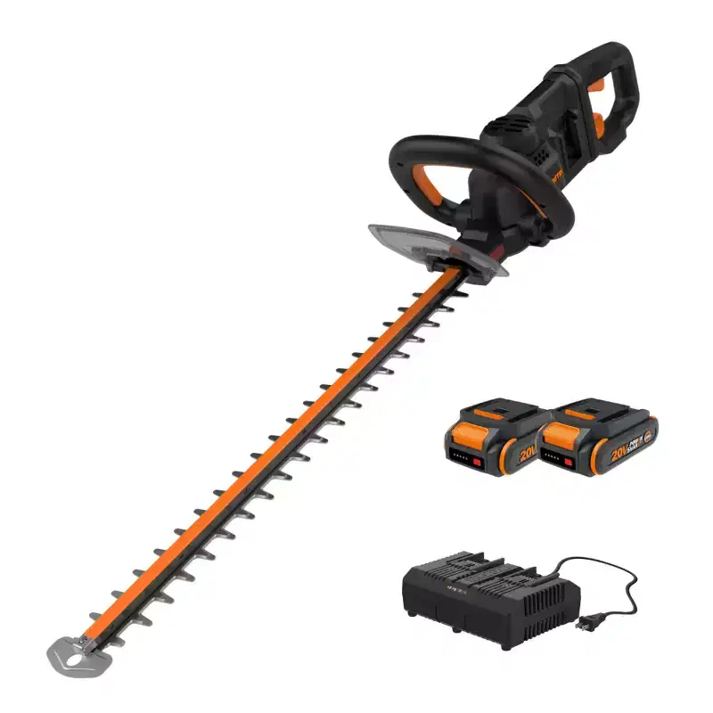 Worx Nitro WP296 40V 25 Cordless Hedge Trimmer with 24 Cutting Capacity (Batteries & Charger Included)
