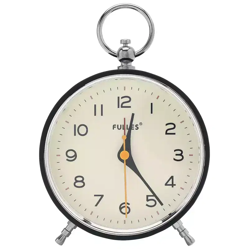 REGALWOVEN Retro Metal Casing with Hanging Ring Vintage Alarm Clock 4.3L x 2.0W x 6.4H 1 Pc