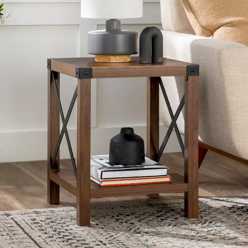 18-inch X-side Accent Table