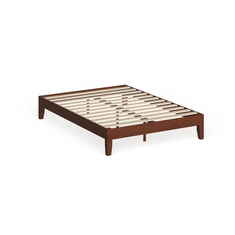 Cherry Wood Full-Size Platform Bed, 1-Person