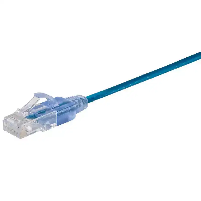 Monoprice Cat6A Ethernet Patch Cable - 14 Feet - Blue | Network Internet Cord - RJ45, 550Mhz, UTP, Pure Bare Copper Wire, 10G, 30AWG, 10-Pack -