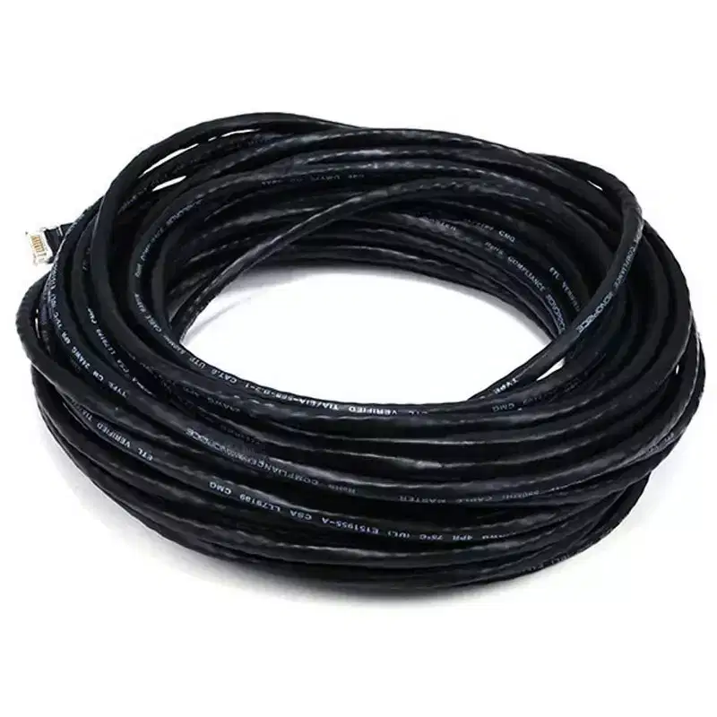 Monoprice Cat5e Ethernet Patch Cable - 50 Feet - Black | Network Internet Cord - RJ45, Stranded, 350Mhz, UTP, Pure Bare Copper Wire, 24AWG