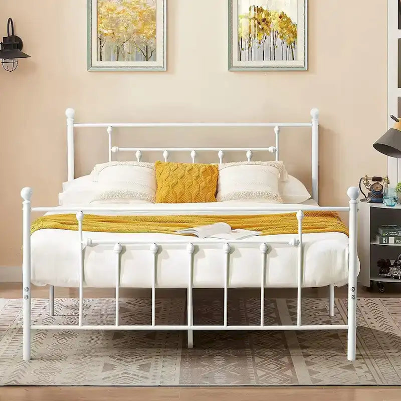 Javlergo Metal Bed Frame, Modern Platform Bed Frame with Headboard and Footboard, No Box Spring Needed