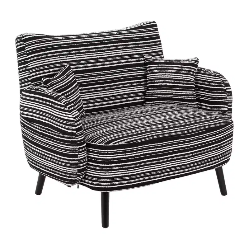 Zeus & Ruta Modern Deep-Seat Sofa with Ultra-Comfortable Armrests, Pillows & Storage Pockets