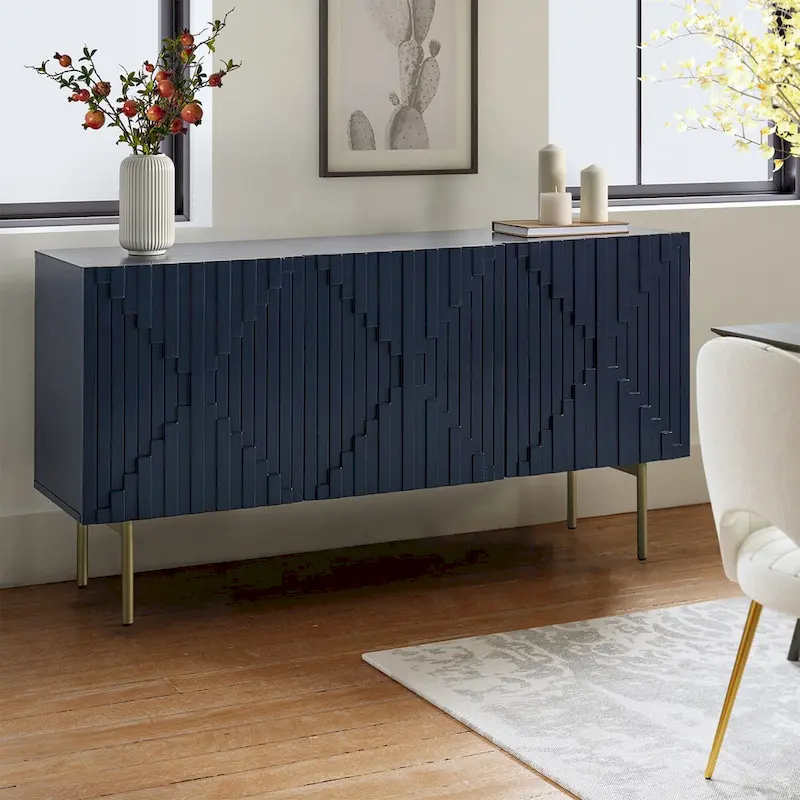 58 Sideboard Cabinet with Cable Management & Adjustable Feet