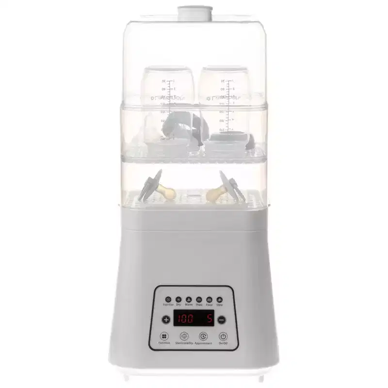 Premium Baby Bottle Sterilizer and Dryer, Fast Bottle Steamer & Newborn Bottle Cleaner, Efficient Bottle Sterilization Baby Bottle Steam Sterilizer