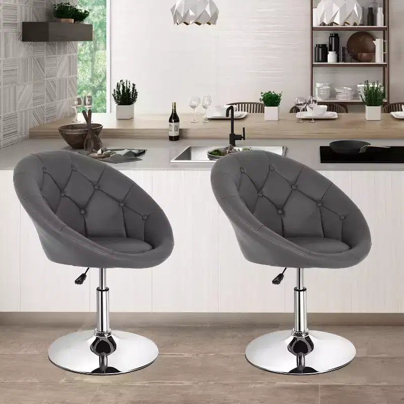 Adjustable Height Vanity Chair | Home Bar Stool & Makeup Chair | Living Room
