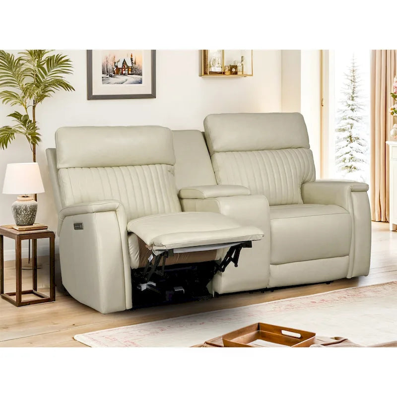 73 Leather Zero Gravity Power Reclining Loveseat with Power Headrest and Power Lumbar,USB&USB-C Port