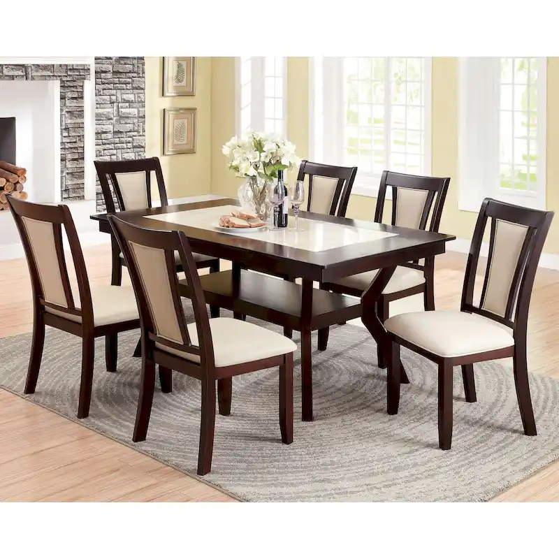 Furniture of America Dionne 7-piece Storage Dining Table Set