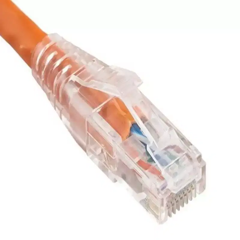 SANOXY Cables and Adapters; 1ft Cat6 550 MHz UTP Ethernet Network Patch Cable with Clear Snagless Boot, Orange