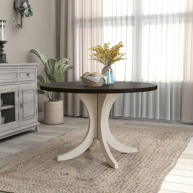 Furniture of America Joyfair Farmhouse White 47-inch Wood Dining Table