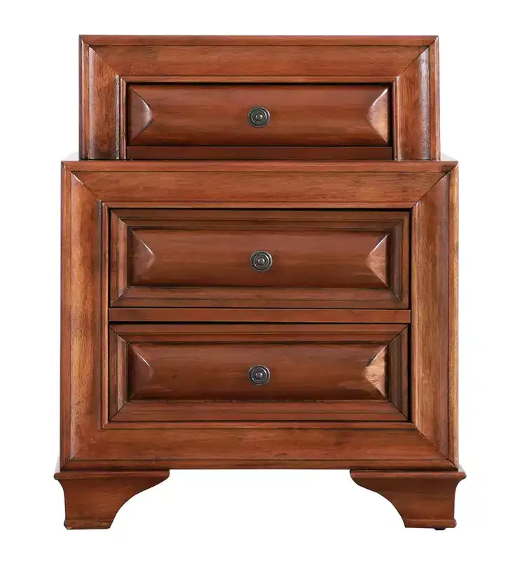 Passion Furniture LaVita 3-Drawer Oak Nightstand (29 in. H x 24 in. W x 17 in. D)