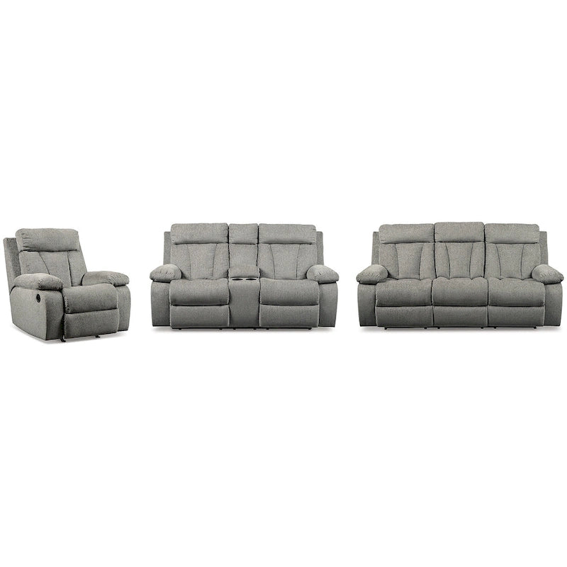 Signature Design by Ashley Mitchiner Gray 3-Piece Upholstery Package - 87 W x 40 D x 42 H
