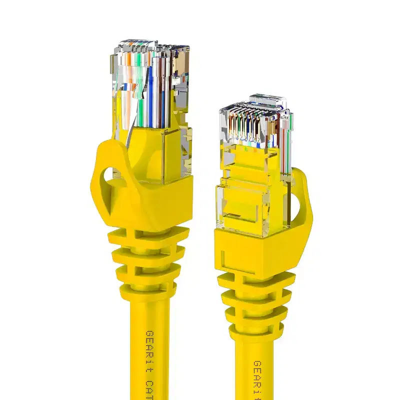 GEARit Flexible Soft Boot Cat6 Ethernet Patch Cable, Yellow - 2ft